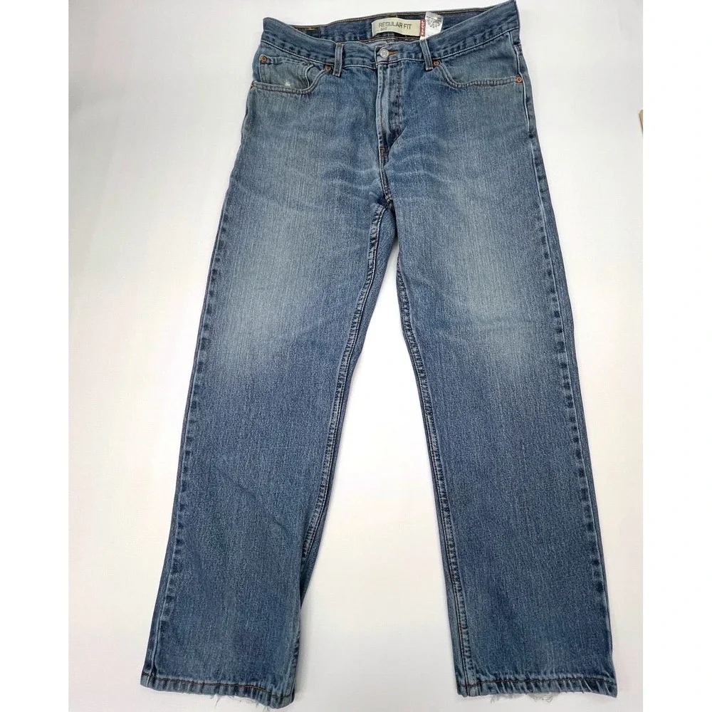 Levi's 505 Regular Fit Jeans Vintage 90's Blue 36x30 Straight Leg Cotton Denim
